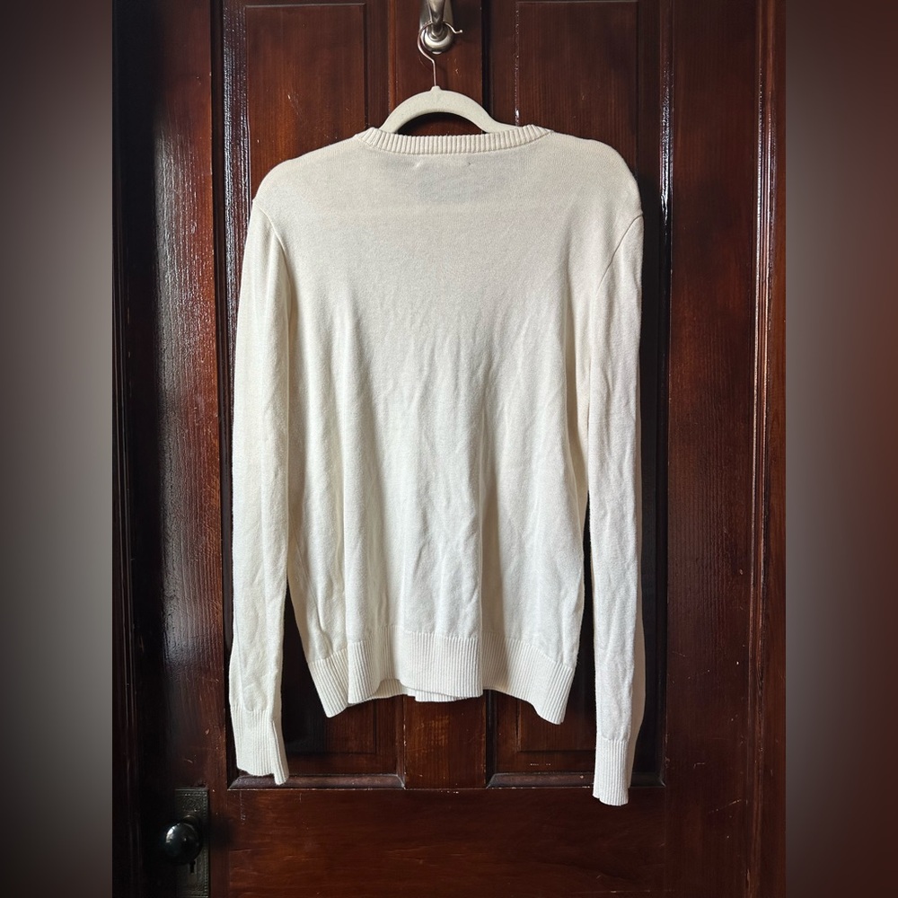 Lauren Ralph Lauren “LRL” Front Logo Cream Sweater Women’s Size XL - Picture 5 of 10